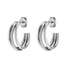 Olivia Burton Stainless Steel Ever Stacked Claw Hoop Earrings 24100294
