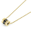 Olivia Burton Signature Black and Gold Plated Bead Charm Necklace 24100447
