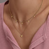Olivia Burton Classic Mini Heart Gold Plated Double Chain Necklace 24100457