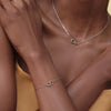 Olivia Burton Kindred Interlink Heart Silver & Rose Gold Plated Bracelet 24100554