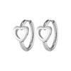 Olivia Burton Kindred Interlink Heart Silver Tone Hoop Earrings 24100555