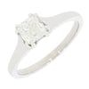 18ct White Gold 0.97ct Princess Cut Diamond Solitaire Ring