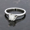 18ct White Gold 0.97ct Princess Cut Diamond Solitaire Ring