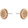 Tommy Hilfiger Crystal Set Rose Gold Ladies Stud Earrings 2780567