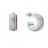 Tommy Hilfiger Ladies Crystal Set Hoop Earrings 2780623