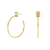 Tommy Hilfiger Ladies TH Monogram Hoop Earrings 2780720#