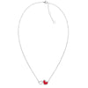 Tommy Hilfiger Crystal and Red Enamel Hearts Necklace 2780746