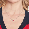Tommy Hilfiger Crystal and Red Enamel Hearts Necklace 2780746