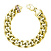 Tommy Hilfiger Chunky Stainless Steel Gold Plated Mens Bracelet 2790088