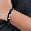 Tommy Hilfiger Navy Leather Mens Bracelet 2790264S