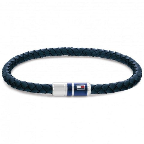 Tommy Hilfiger Blue Leather Mens Bracelet 2790294