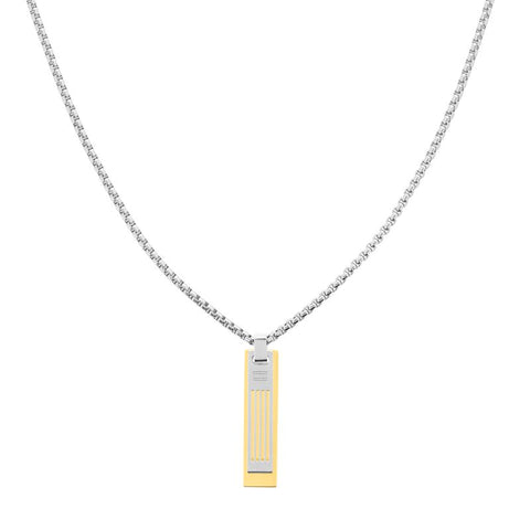 Tommy Hilfiger Logo Double Tag Mens Necklace 2790351