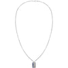 Tommy Hilfiger Mens Stone Set Tag Necklace 2790437