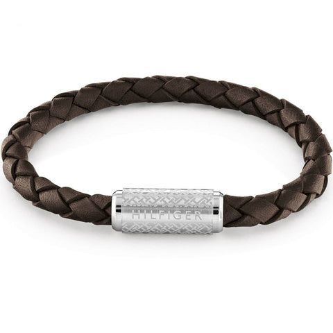 Tommy Hilfiger Mens Brown Leather Bracelet 2790478