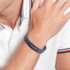Tommy Hilfiger Mason Blue IP Stainless Steel Mens Bracelet 2790598