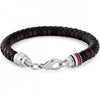 Tommy Hilfiger Brown and Black Leather Mens Bracelet 2790632