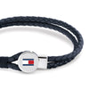 Tommy Hilfiger Bruce Braided Blue Leather Mens Bracelet 2790656