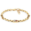 Tommy Hilfiger 3D Flag Metal Gold Plated Mens Bracelet 2790675