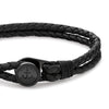 Tommy Hilfiger Nautical Black Leather Mens Bracelet 2790693