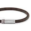 Tommy Hilfiger Brown Cord Leather Mens Bracelet 2790703