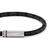 Tommy Hilfiger Black Cord Leather Mens Bracelet 2790704