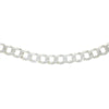 Sterling Silver Diamond Cut Flat Mens Solid Curb Chain Necklace 20" | H&H