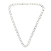 Sterling Silver Diamond Cut Flat Mens Solid Curb Chain Necklace 20" | H&H
