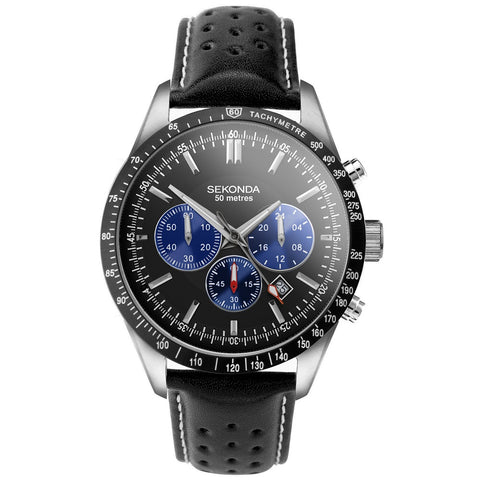 Sekonda Velocity Sports Chronograph Men's Watch Black Dial 30069