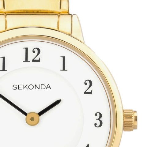 Sekonda Ladies Classic Easy Reader Gold Plated Expander Watch 30132
