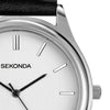 Sekonda Evans Classic Black Leather Strap Men's Watch 30252