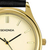 Sekonda Evans Classic Black Leather Strap Men's Watch 30253