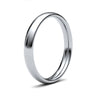 9ct White Gold Traditional Court 3mm Medium Weight Polished Ladies Wedding Ring