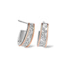 Clogau Cariad Sparkle Silver Half Hoop Earrings 3SCCBE01 | H&H Jewellers