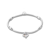 Clogau Paw Prints Affinity Silver Topaz Heart Bracelet 3SPMH880