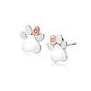 Clogau Paw Prints On My Heart Stud Earrings 3SPWP0616