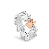 Clogau Paw Prints On My Heart Sterling Silver Ring 3SPWP0648