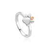Clogau Paw Prints On My Heart Sterling Silver Ring 3SPWP0649