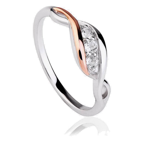 Clogau Past Present and Future Sterling Silver Ring 3SPPFR
