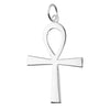 Sterling Silver Ladies Large Ankh Pendant and Chain