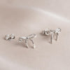 Kit Heath Serenity Ribbon Bow Dainty Stud Earrings 41187