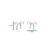 Kit Heath Serenity Ribbon Bow Dainty Stud Earrings 41187