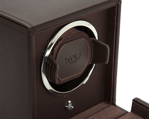WOLF Cub with Cover Single Watch Winder Brown Module 1.8 461106
