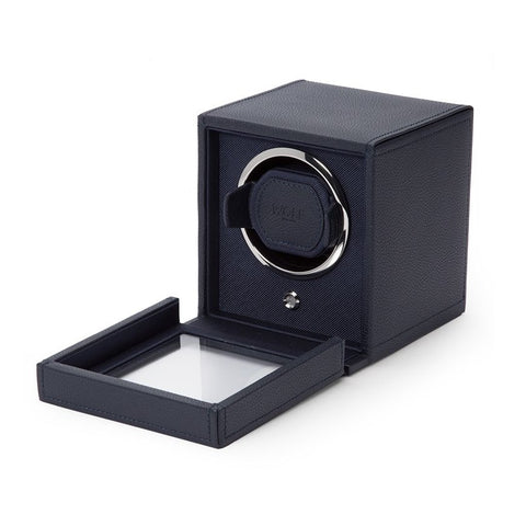 WOLF Cub with Cover Single Watch Winder Navy Module 1.8 461117