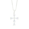 Sterling Silver Cubic Zirconia Cross Pendant And Chain