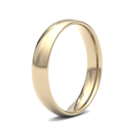 9ct Gold Traditional Court 4.0mm Medium Weight Ladies Wedding Ring | H&H
