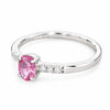 18ct White Gold Pink Sapphire and Diamond Ring