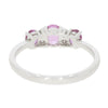 9ct White Gold Pink Sapphire and Diamond Ring