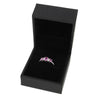 9ct White Gold Pink Sapphire and Diamond Ring