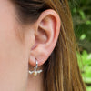 Kit Heath Blossom Flyte Honey Bee Hoop Drop Earrings 60338
