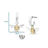 Kit Heath Blossom Flyte Honey Bee Hoop Drop Earrings 60338